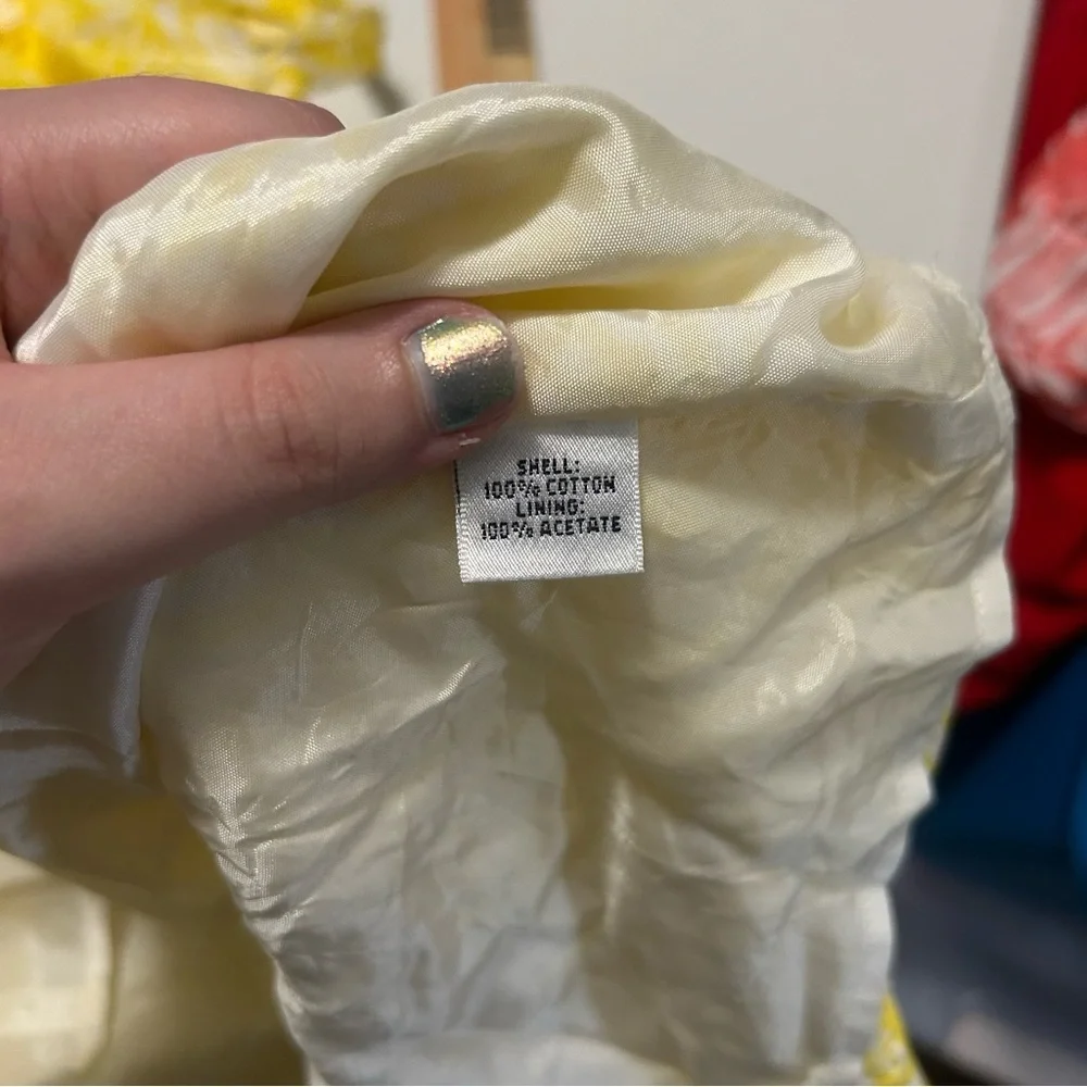 Lilly Pulitzer Sleeveless Tube Corset Lined Belted Yellow Beach Dress Size 2 P1 - Picture 6 of 6